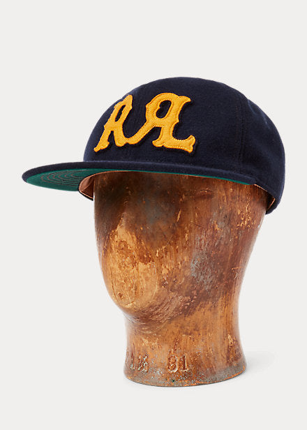 RRL - Appliqued Felt Ball Cap in Navy.