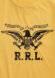 RRL - Logo Jersey T-Shirt in Vintage Gold.