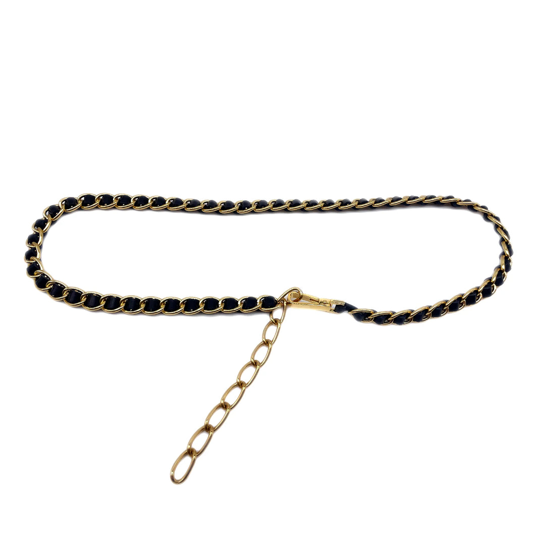 Streets Ahead - Gigi Chain Belt in Black/Gold.