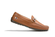 Load image into Gallery viewer, Riomar The Waterman Tan Slip on loafer side.
