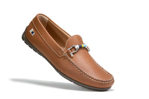 Riomar The Waterman Tan Slip on loafer side.